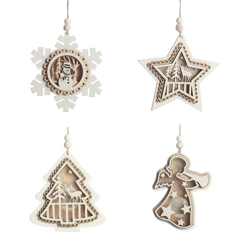 1/4 STUKS Gezellige Kerstboom Verlichte Ornamenten Kerstmis