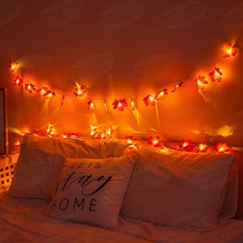 30 Lichtjes Esdoornblad Lichtsnoer Thanksgiving Kerstversiering