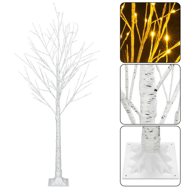 6FT Sneeuwvlok Kerstboom met LED-lamp
