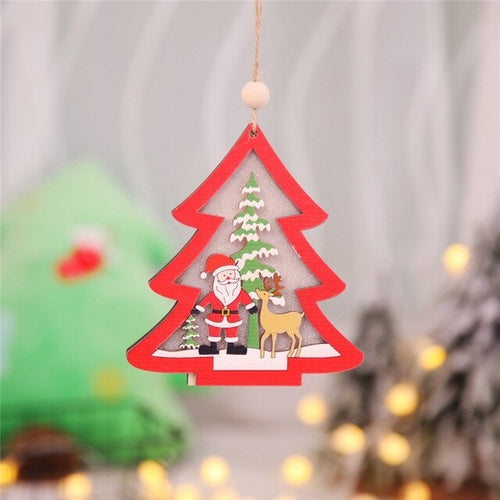 1/4 PCS Cozy Xmas Tree Lighted Ornaments Christmas