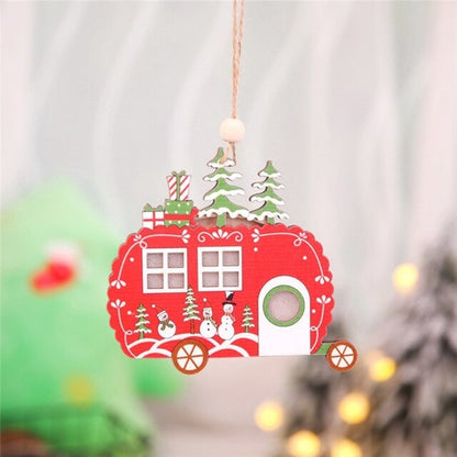 1/4 PCS Cozy Xmas Tree Lighted Ornaments Christmas