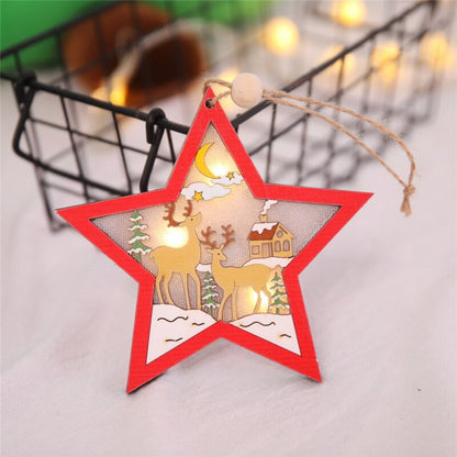 1/4 PCS Cozy Xmas Tree Lighted Ornaments Christmas