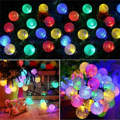 Upgraded Solar Bubble Ball Light String With 8 Different Modes