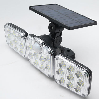 3 Adjustable Heads 270° Wide Angle Illumination Solar Lights Outdoor - Terrasland