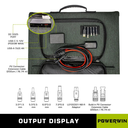 US POWERWIN Foldable Solar Panel PWS110*3 Pack 330W