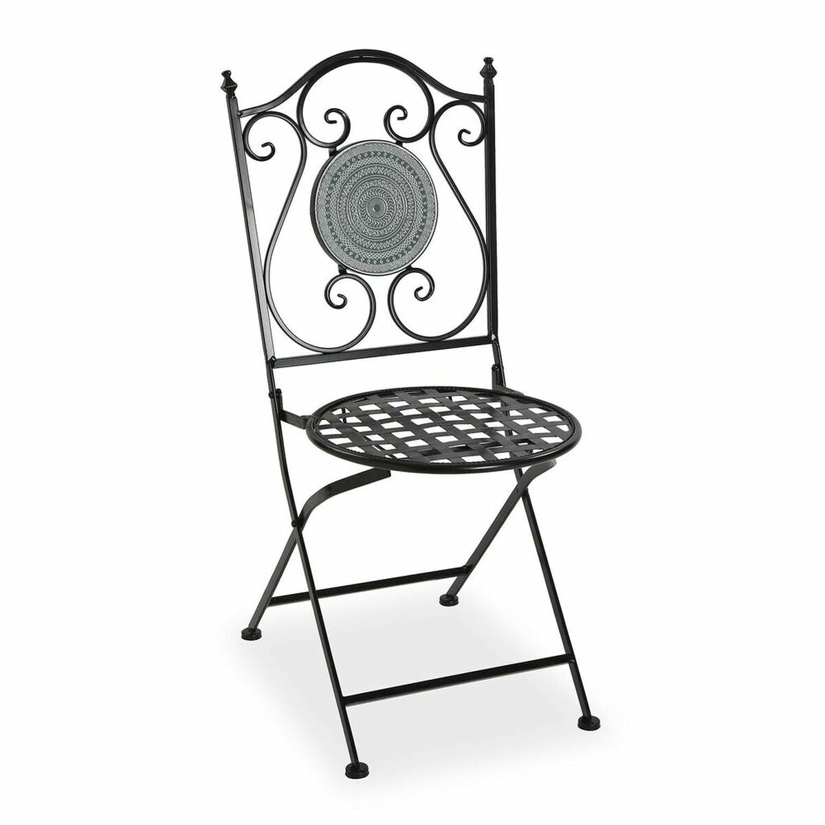 Garden chair Versa Mosaic Grey Metal 50 x 92 x 39 cm - Terrasland