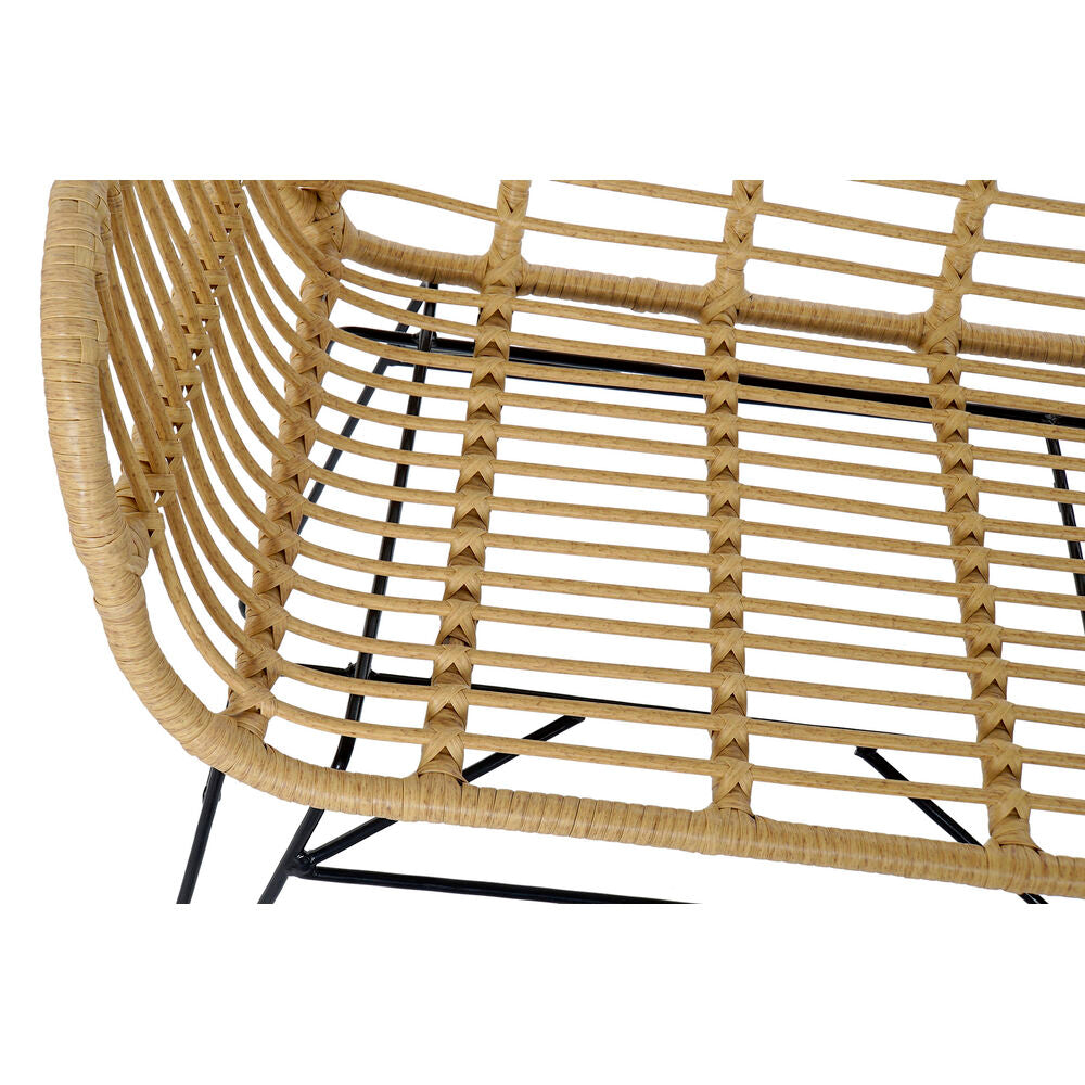 Garden sofa DKD Home Decor Metal synthetic rattan Rattan (116 x 55 x - Terrasland