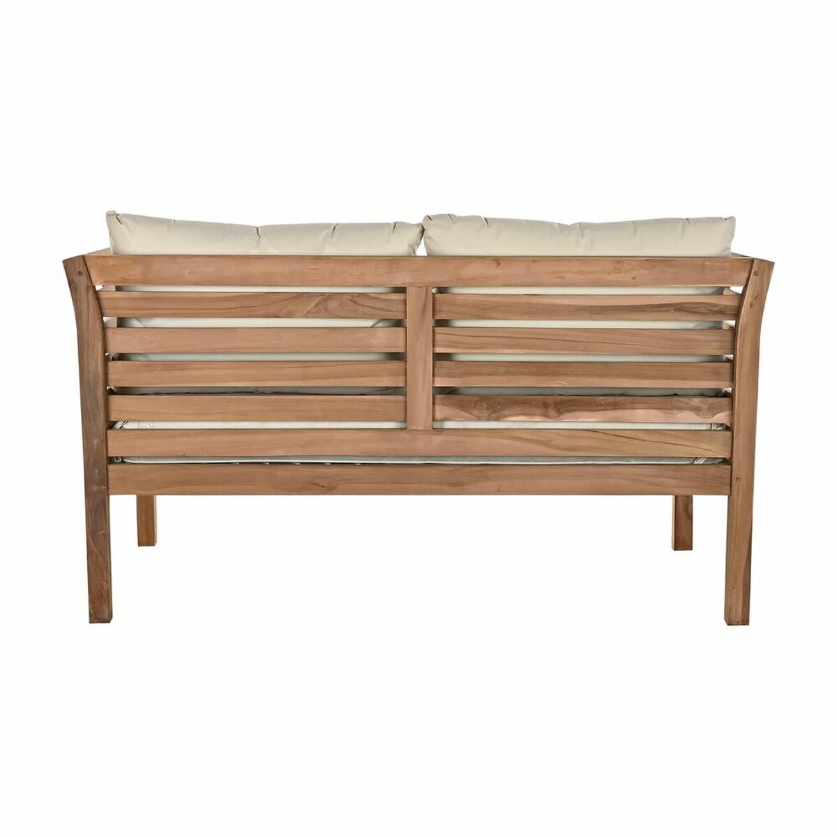 Garden sofa DKD Home Decor Brown Teak Cotton (155 x 85 x 70 cm) - Terrasland