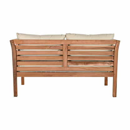 Garden sofa DKD Home Decor Brown Teak Cotton (155 x 85 x 70 cm) - Terrasland