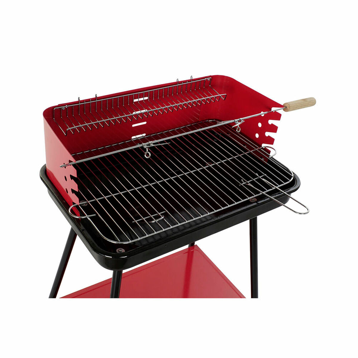 Charcoal Barbecue with Stand DKD Home Decor Red 53 x 37 x 80 cm Steel - Terrasland