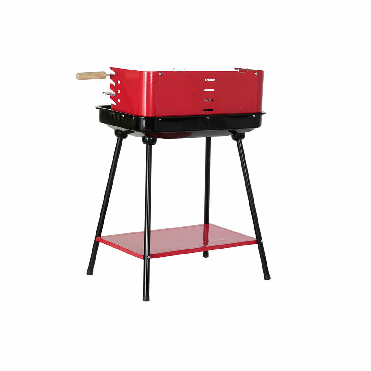 Charcoal Barbecue with Stand DKD Home Decor Red 53 x 37 x 80 cm Steel - Terrasland