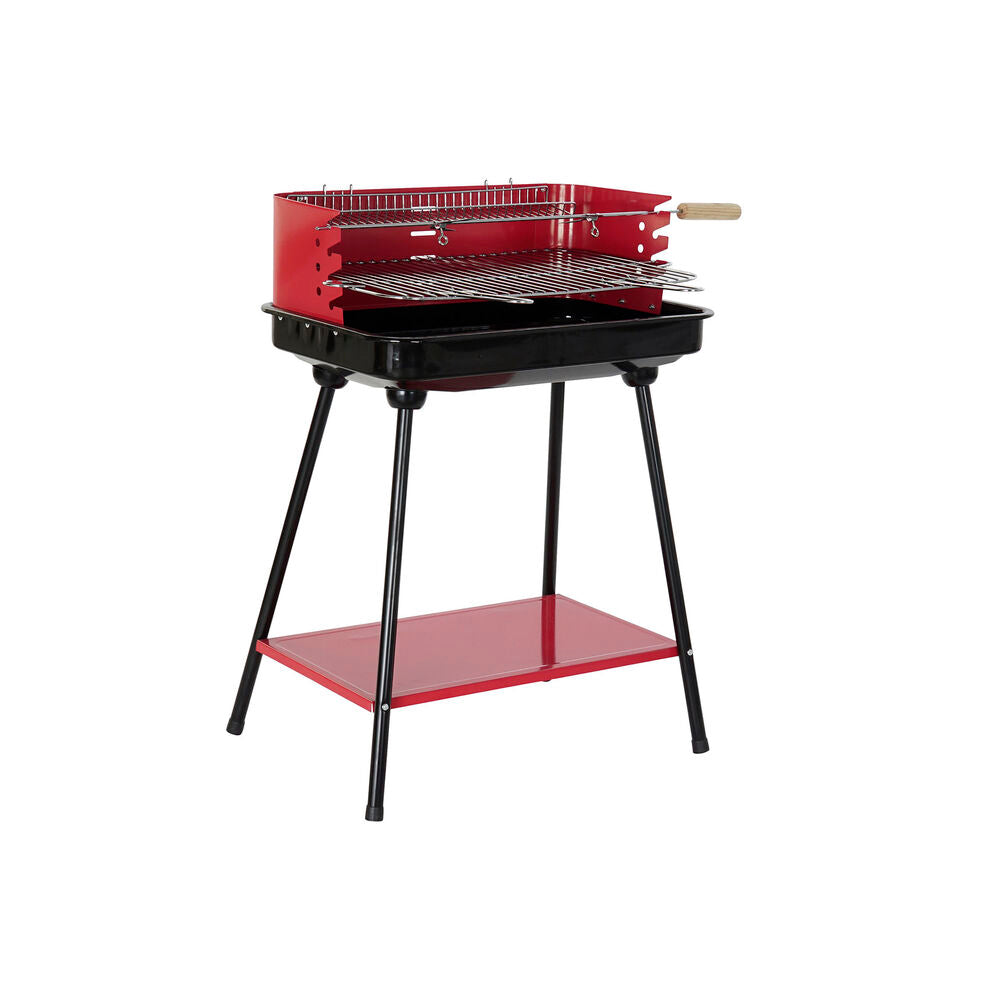 Charcoal Barbecue with Stand DKD Home Decor Red 53 x 37 x 80 cm Steel - Terrasland