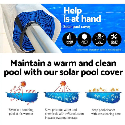 Aquabuddy 6.5x3m Pool Cover Rolloer Swimming Solar Blanket Covers - Terrasland