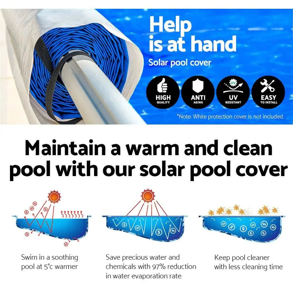 Aquabuddy Pool Cover Covers Solar Roller Blanket 500 Micron Swimming - Terrasland