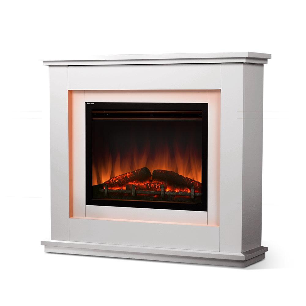 Devanti 2000W Electric Fireplace Mantle Portable Fire Log Wood Heater