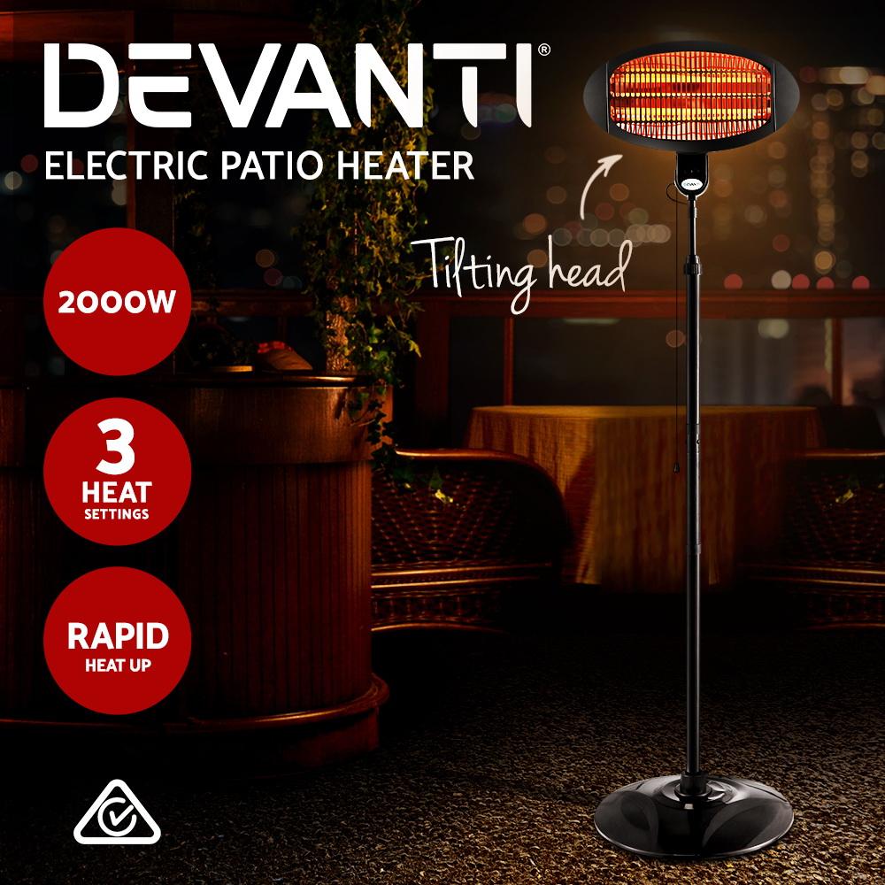 Devanti 2000w Electric Portable Patio Strip Heater - Terrasland