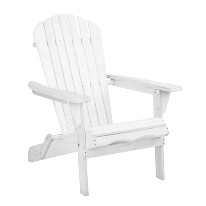 Gardeon Outdoor Furniture Adirondack Chairs Beach Chair Lounge Wooden - Terrasland