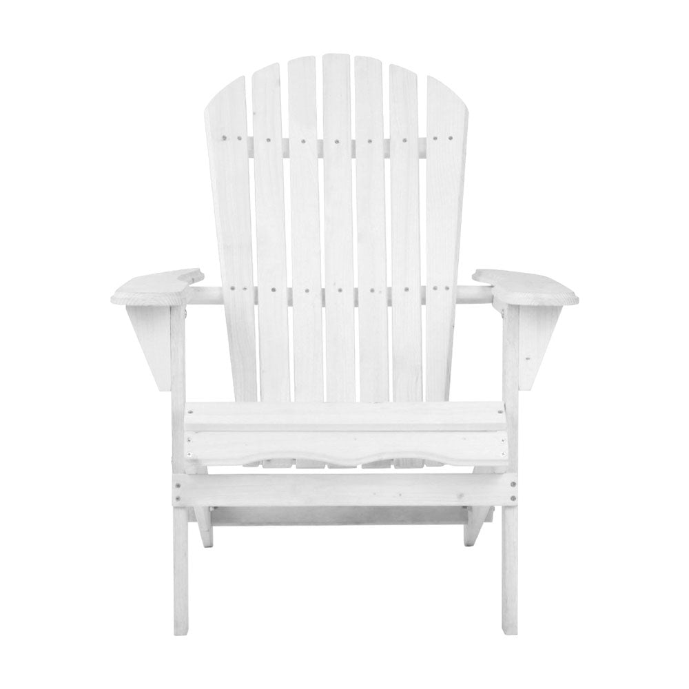 Gardeon Outdoor Furniture Adirondack Chairs Beach Chair Lounge Wooden - Terrasland