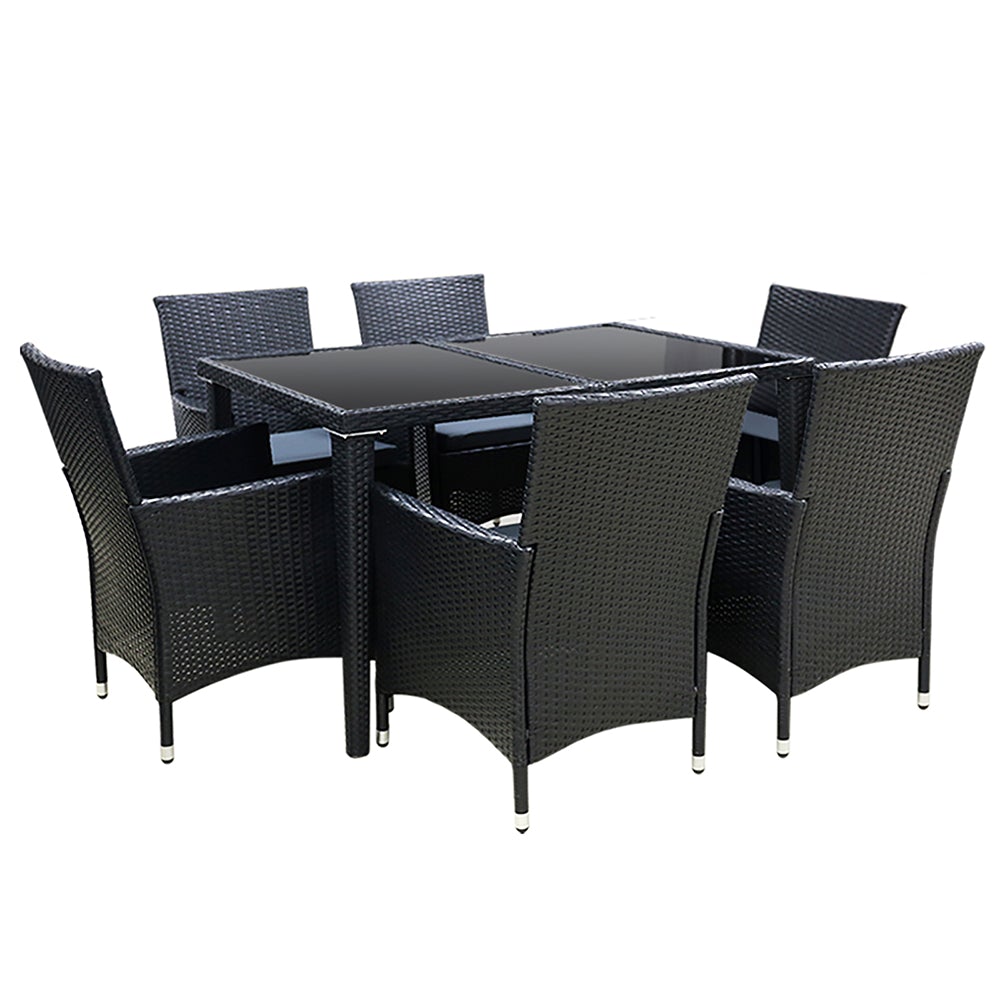 Gardeon Outdoor Furniture 7pcs Dining Set - Terrasland