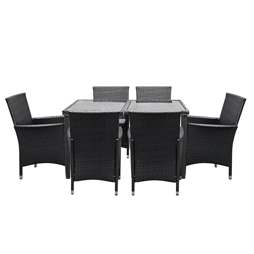 Gardeon Outdoor Furniture 7pcs Dining Set - Terrasland