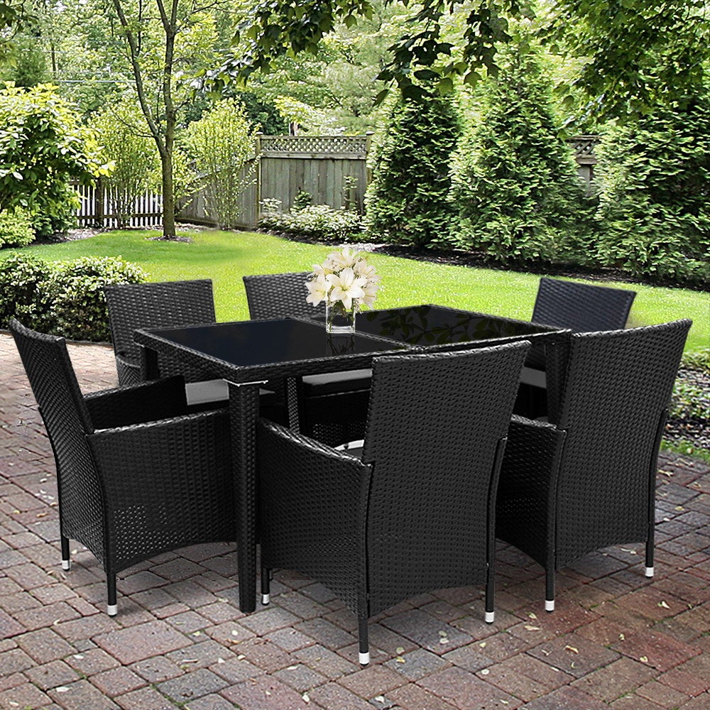 Gardeon Outdoor Furniture 7pcs Dining Set - Terrasland