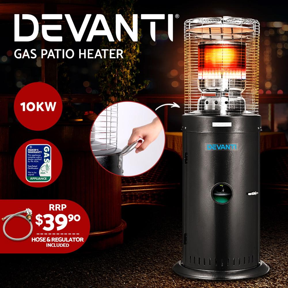 Devanti Gas Patio Outdoor Heater Propane Butane LPG Portable Heater - Terrasland