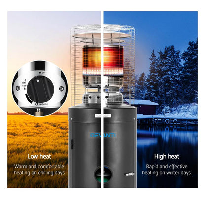 Devanti Gas Patio Outdoor Heater Propane Butane LPG Portable Heater - Terrasland