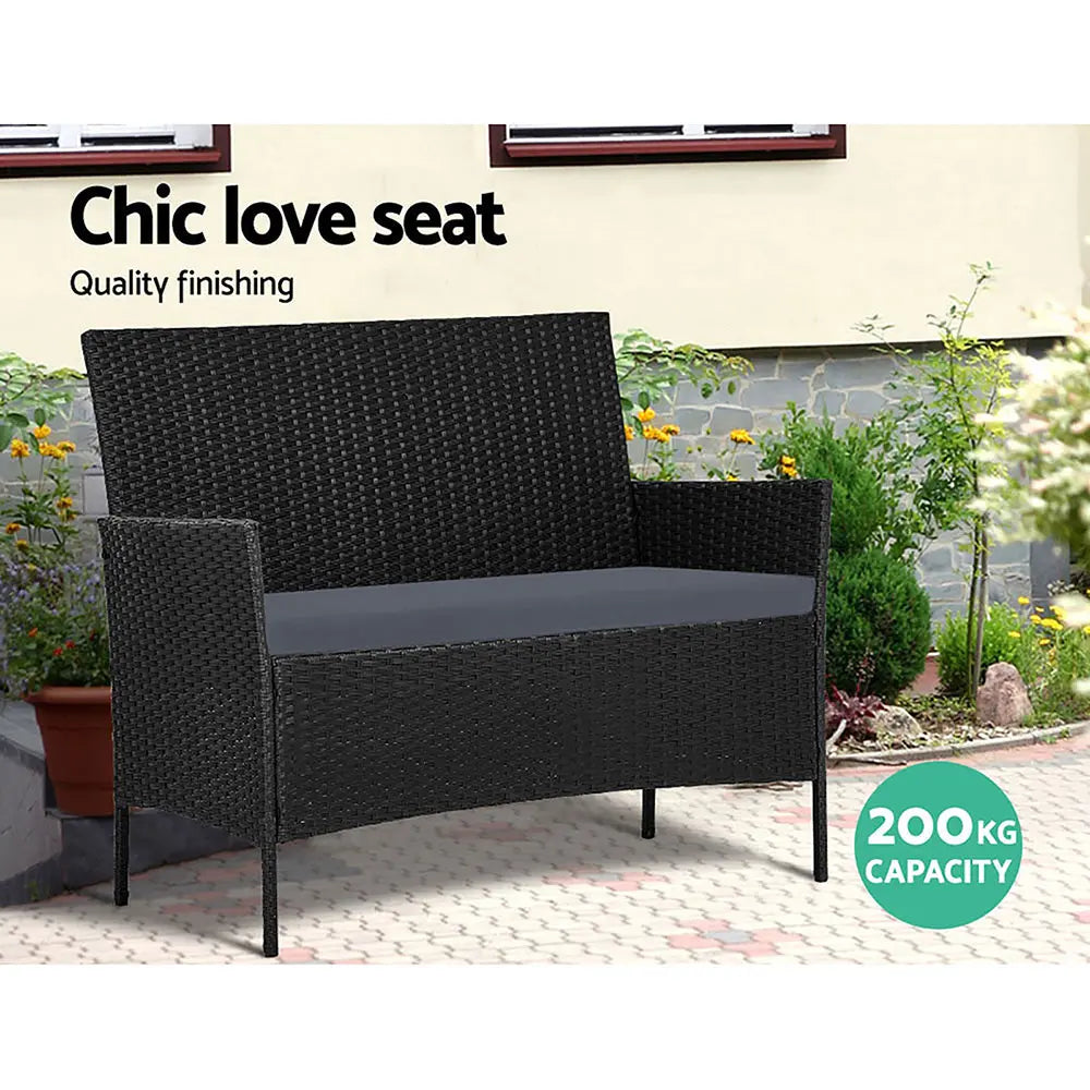 Gardeon Garden Furniture Outdoor Lounge Setting Wicker Sofa Patio - Terrasland