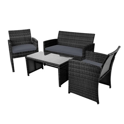 Gardeon Garden Furniture Outdoor Lounge Setting Wicker Sofa Set - Terrasland