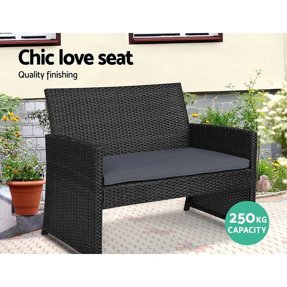 Gardeon Garden Furniture Outdoor Lounge Setting Wicker Sofa Set - Terrasland