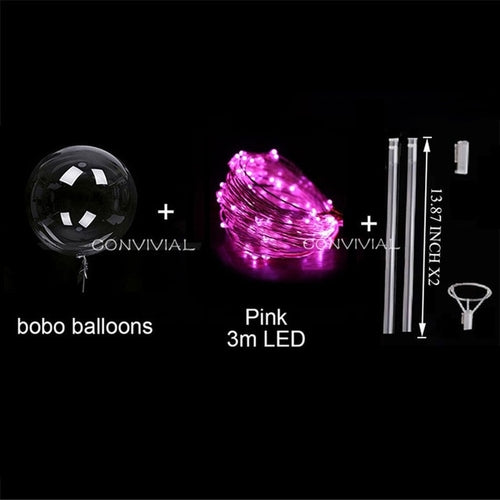 Handle Led Balloon With Sticks Luminous