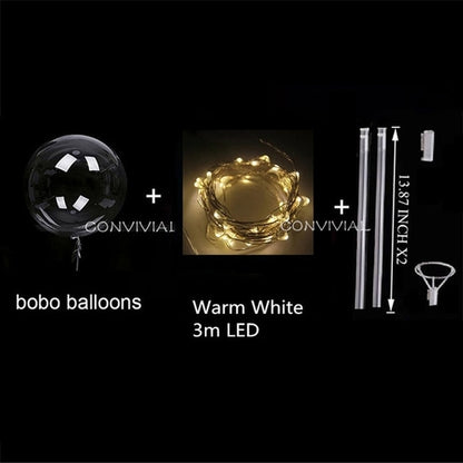 Handle Led Balloon With Sticks Luminous