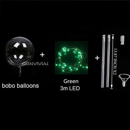 Handle Led Balloon With Sticks Luminous