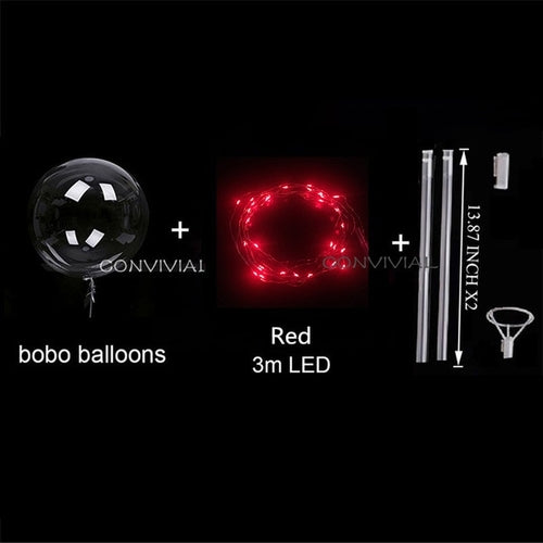 Handle Led Balloon With Sticks Luminous