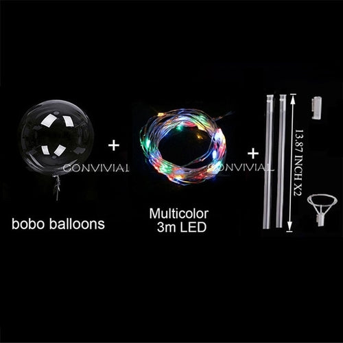 Handle Led Balloon With Sticks Luminous