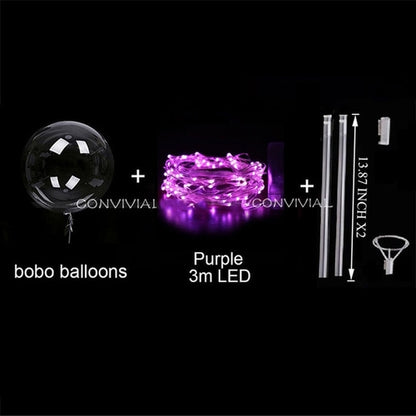 Handle Led Balloon With Sticks Luminous