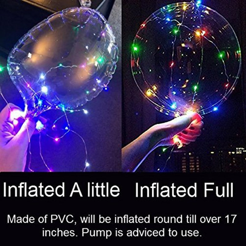 Handle Led Balloon With Sticks Luminous