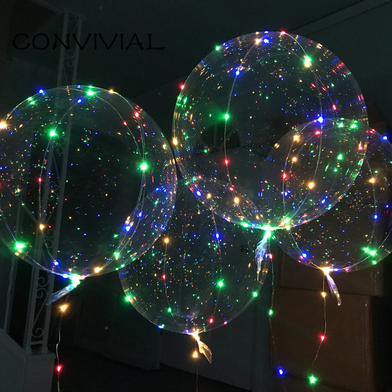 Handle Led Balloon With Sticks Luminous