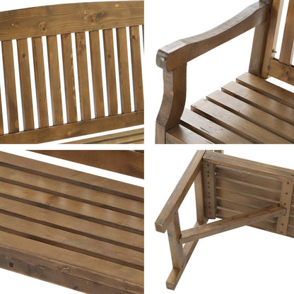 Gardeon Wooden Garden Bench Chair Natural Outdoor Furniture Décor - Terrasland