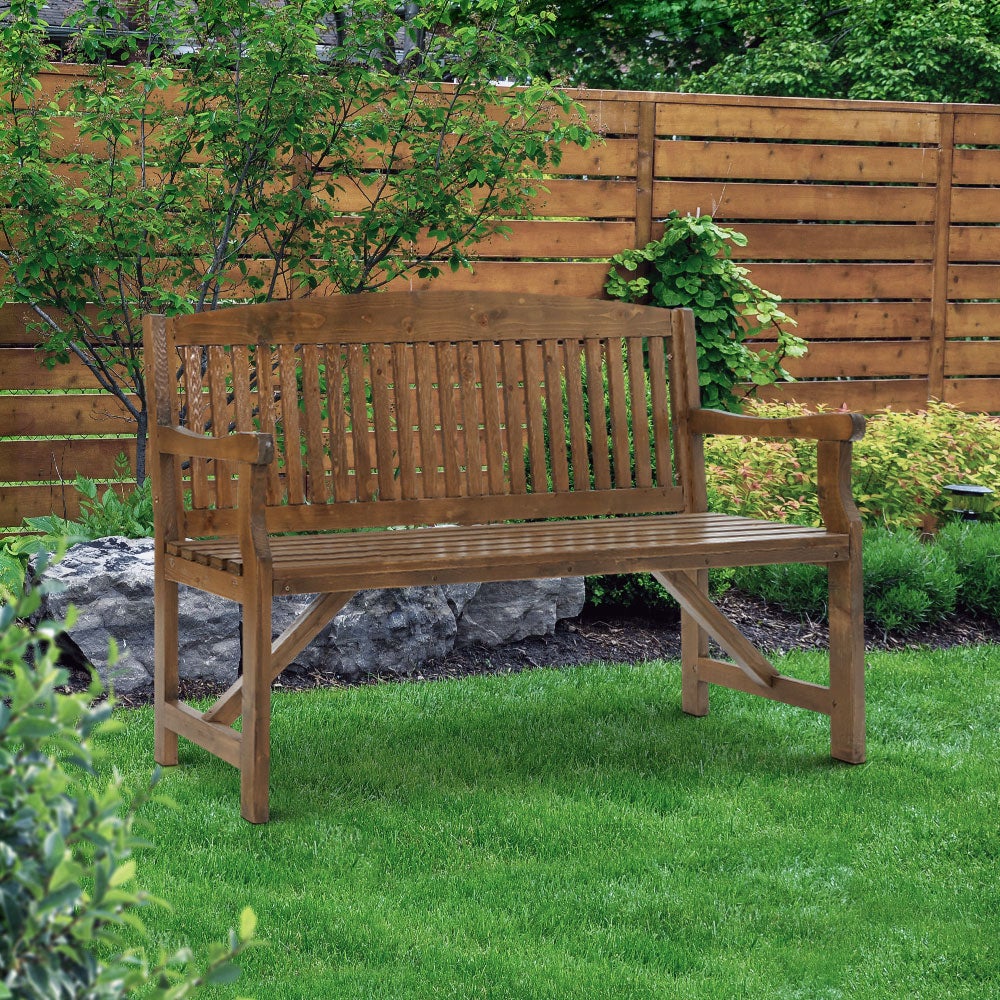 Gardeon Wooden Garden Bench Chair Natural Outdoor Furniture Décor - Terrasland