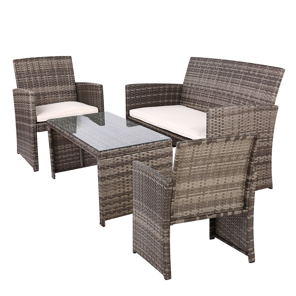 Gardeon Garden Furniture Outdoor Lounge Setting Wicker Sofa Set - Terrasland