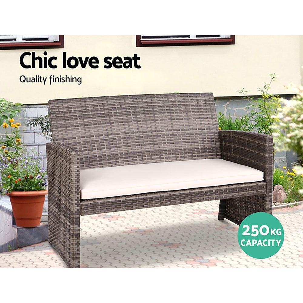 Gardeon Garden Furniture Outdoor Lounge Setting Wicker Sofa Set - Terrasland