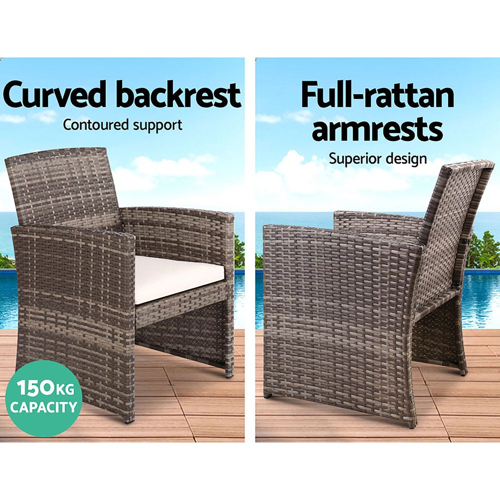 Gardeon Garden Furniture Outdoor Lounge Setting Wicker Sofa Set - Terrasland