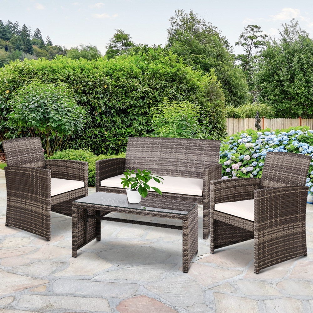 Gardeon Garden Furniture Outdoor Lounge Setting Wicker Sofa Set - Terrasland