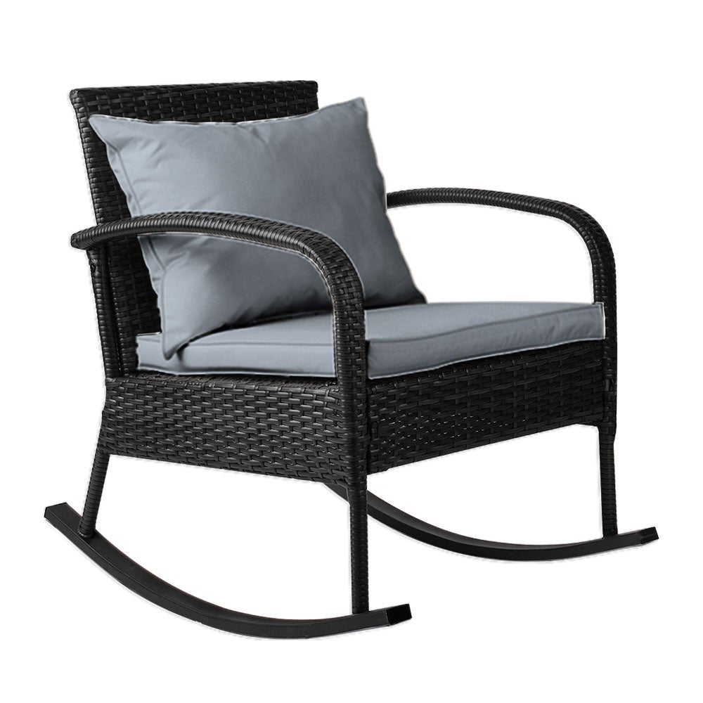 Gardeon Outdoor Furniture Rocking Chair Wicker Garden Patio Lounge - Terrasland