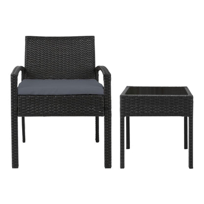 Gardeon 3-piece Outdoor Set - Black - Terrasland