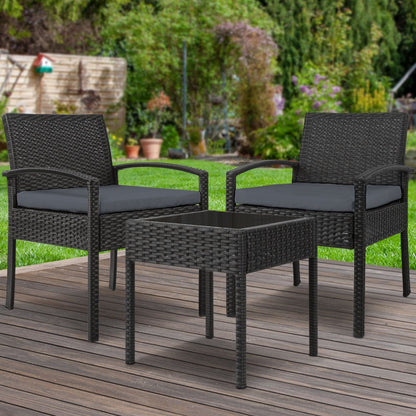 Gardeon 3-piece Outdoor Set - Black - Terrasland