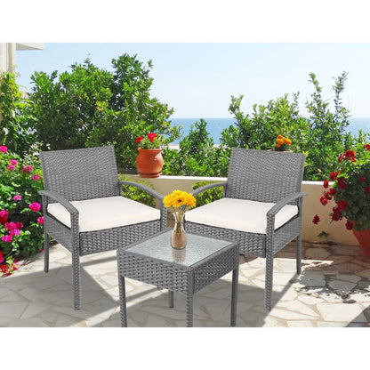 Gardeon 3-piece Outdoor Set - Grey - Terrasland