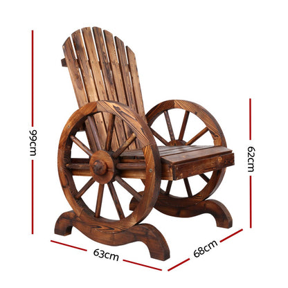 Gardeon Wooden Wagon Chair Outdoor - Terrasland