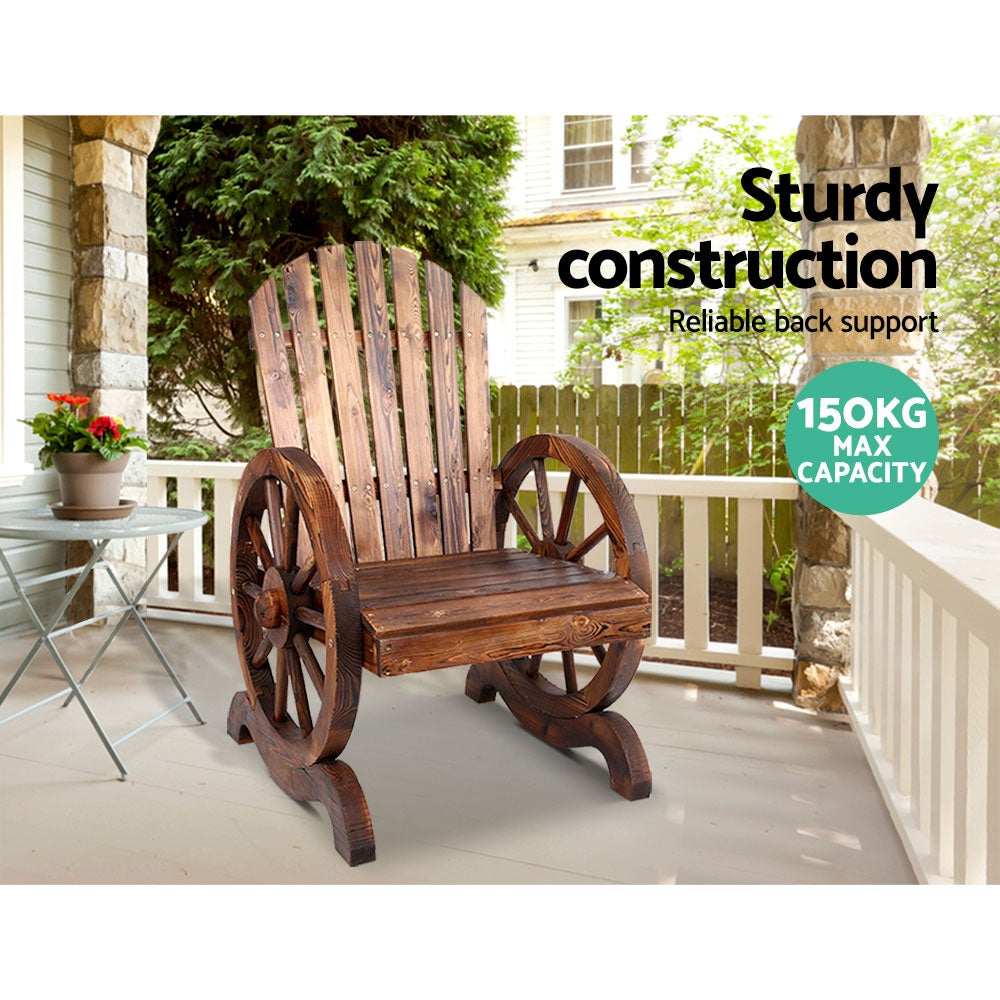 Gardeon Wooden Wagon Chair Outdoor - Terrasland